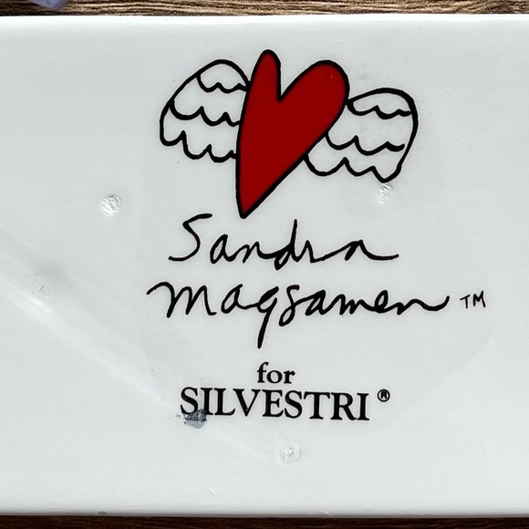 NWOT Sandra Magsamen For SILVESTRI Ceramic joy lives in the heart Wall Hanging - Picture 4 of 4